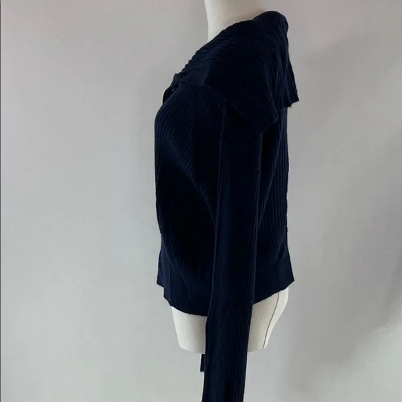 Marissa Webb x RTR Navy Button Up Sweater, M - Picture 4 of 8